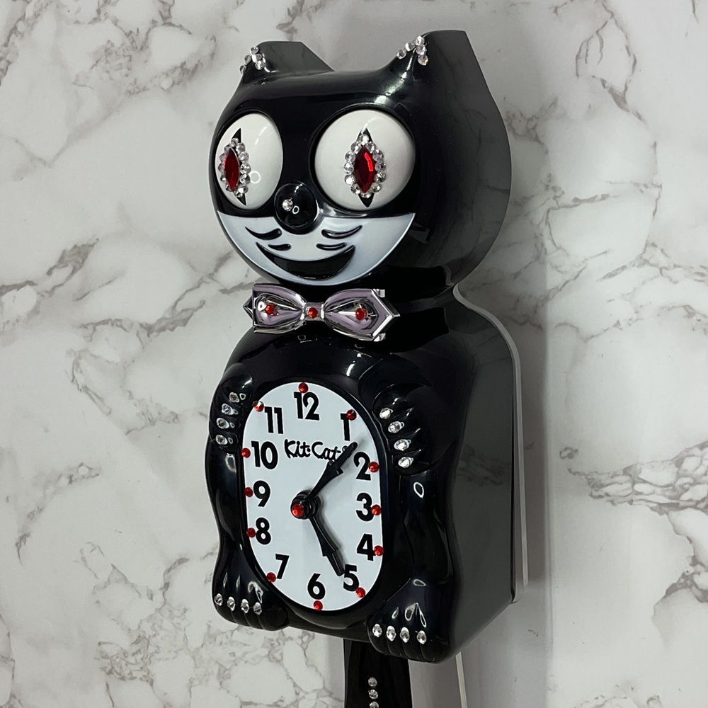 Rare Jeweled Commemorative Edition Tuxedo Kit-Cat Klock Clock OOAK - Picture 6 of 7